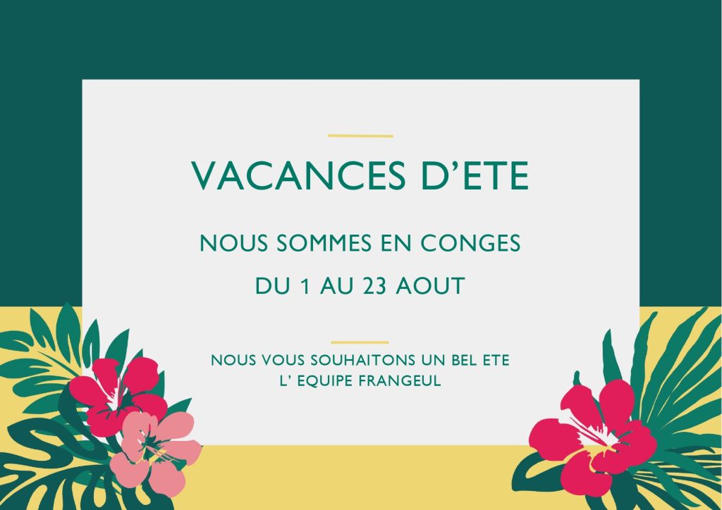 congés 2026 du 1er au 23 août