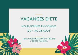 congés 2026 du 1er au 23 août